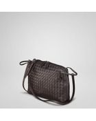 Bottega Veneta Nero Intrecciato Nappa Cross Body Bag - Lyst