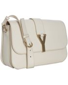 Saint Laurent Ivory Leather Chyc Shoulder Bag - Lyst