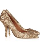 Givenchy Sequined Leather Pumps - Lyst