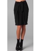 3.1 Phillip Lim Draped Tie Front Skirt - Lyst