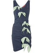 Z Spoke by Zac Posen Bow-embellished Silk-blend Dress - Lyst