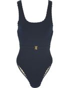 3.1 Phillip Lim Scalloped Belted Swimsuit - Lyst