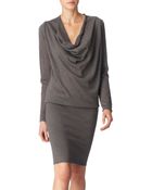 Donna Karan New York Draped Neck Cashmere Dress - Lyst