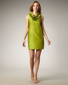 Kate Spade Lucille Ruffled-neck Shift Dress - Lyst
