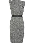 Victoria Beckham Speckled Tweed Draped Dress - Lyst