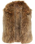 Co. Short Knit Fur Vest - Lyst
