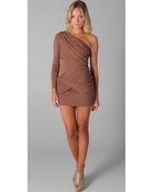 Alice + Olivia One Shoulder Goddess Dress - Lyst