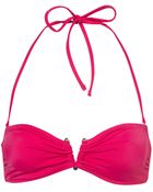 Topshop Purple Bandeau Metal V Ring Bikini Top - Lyst
