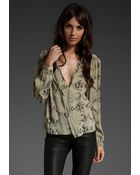 By Malene Birger Pitina Snake Print Blouse - Lyst
