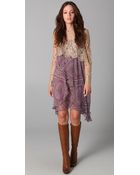 Zimmermann Paisley Dress with Lace Top - Lyst