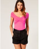 ASOS Collection Asos Off Shoulder Wrap Top - Lyst
