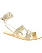 Asos Asos Fiji Leather Tie Up Flat Sandals - Lyst