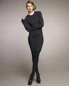 T By Alexander Wang Striped Jersey Dress - Lyst