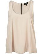 Topshop Basic Zip Back Vest - Lyst