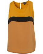 Topshop Colour Block Vest - Lyst