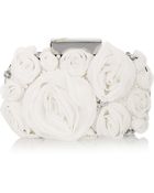 Matthew Williamson Rose-appliquéd Crystal-embellished Clutch - Lyst