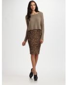 BCBGMAXAZRIA Gavin Leopard-print Skirt - Lyst