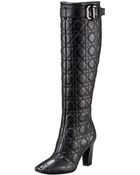 Dior Buckled Cannage Boot - Lyst