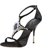 Giuseppe Zanotti Star Jeweled T-strap Sandal - Lyst