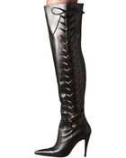 Manolo Blahnik Lace-Up Cutout Over-The-Knee Boot - Lyst