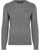 Polo Ralph Lauren Cable Knit Logo Jumper - Lyst
