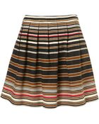Topshop Premium Stripe Mini Skirt - Lyst