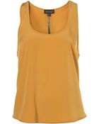 Topshop Basic Zip Back Vest - Lyst