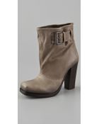 Vic Matie' Buckle High Heel Booties - Lyst