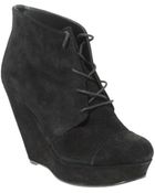 Asos Asos Ava Suede Lace Up Wedge Boot - Lyst