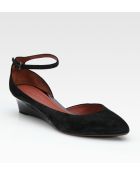 Bottega Veneta Suede/patent Leather Wedges - Lyst