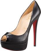 Christian Louboutin Lady Peep-toe Platform Pump - Lyst