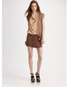 Haute Hippie Draped Silk Blouse - Lyst