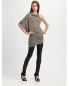 Helmut Lang Slack Twist-back Jersey Tunic - Lyst