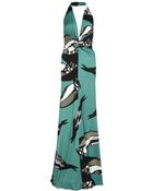 Issa Halterneck Printed Maxi Dress - Lyst