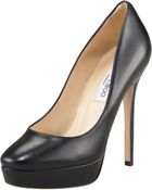 Jimmy Choo Leather Platform Pump - Lyst