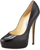 Jimmy Choo Platform Leather Pump - Lyst