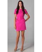 Katie Ermilio Cutout Ruffle Mini Dress - Lyst