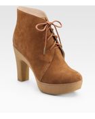 Kors by Michael Kors Divina Suede Lace-up Ankle Boots - Lyst