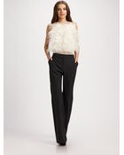 Prabal Gurung Embroidered Ostrich Tank - Lyst