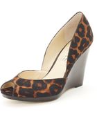 Michael Kors Korsvail Leopard-print Wedge - Lyst