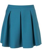 Topshop Pleated Skater Skirt - Lyst