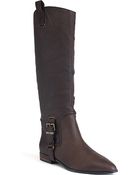 7 For All Mankind Edge - Luggage Leather Tall Boot - Lyst