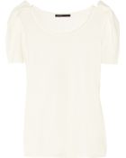 Maje House Cotton and Modal-blend T-shirt - Lyst