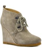 Steve Madden Tanngoo - Taupe Suede Wedge Bootie - Lyst
