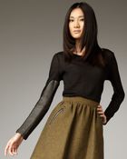 Burberry Brit Leather-patch Top - Lyst
