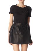 RED Valentino Bow Shoulder T–shirt - Lyst