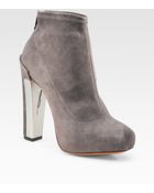 B Brian Atwood Edeline Stretch Suede Ankle Boots - Lyst