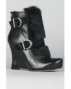 House Of Harlow The Arissa Ii Bootie in Black Rabbit Fur - Lyst