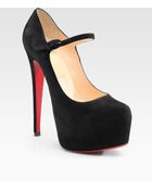 Christian Louboutin Lady Daf Suede Platform Pumps - Lyst