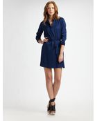 Vince Silk-rich Shirt Dress - Lyst